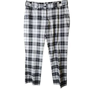 Nike Black and White Plaid Pants